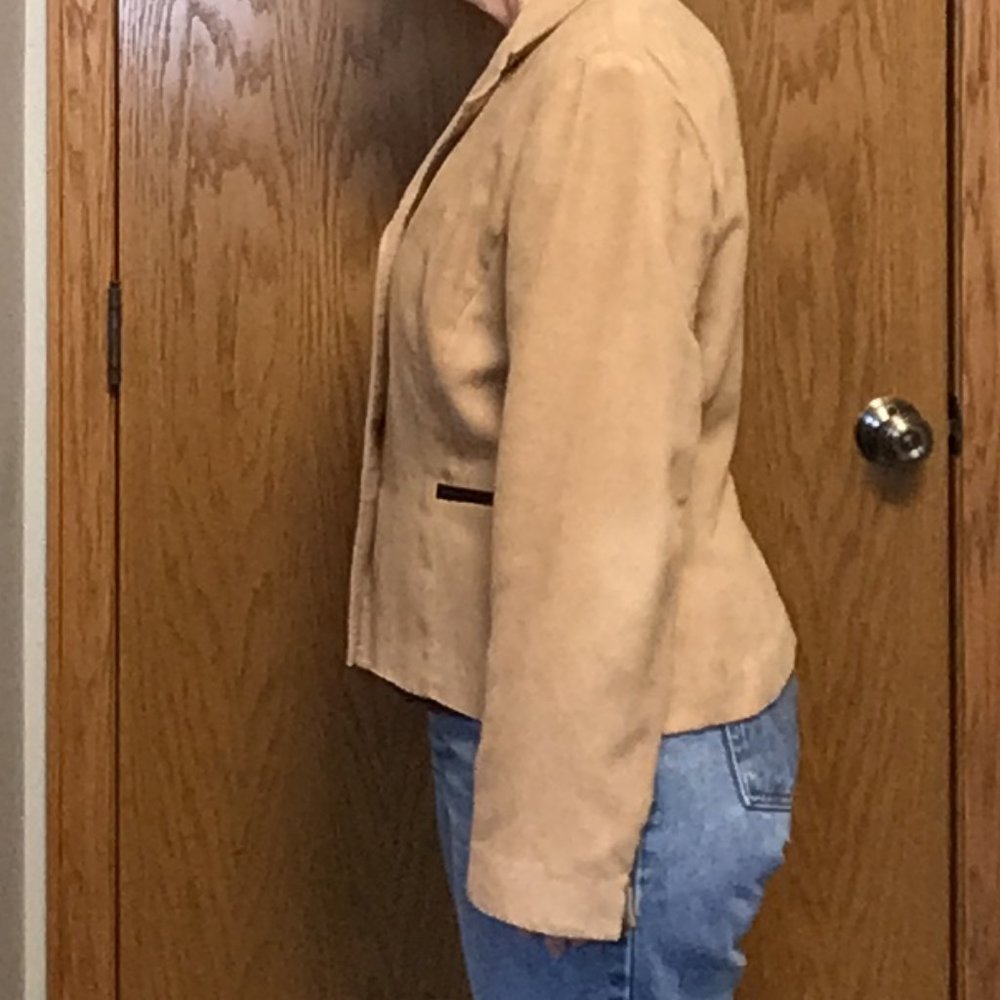 Studio I - Tan suede feel blazer jacket - Picture 2 of 9